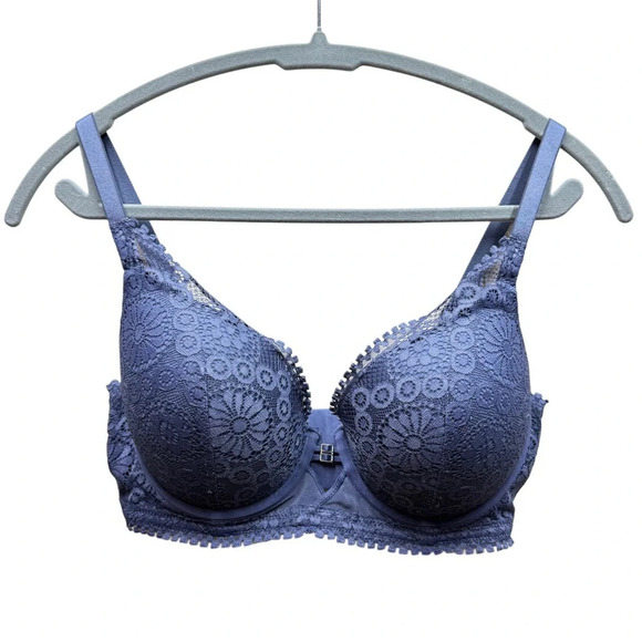 {aerie} "Real Power Plunge" Lace Adjustable Strap Intimates Bralette Bra - Picture 1 of 4